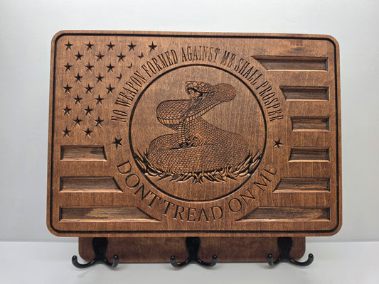 Don't Tread on Me with rack in Red Mahogany