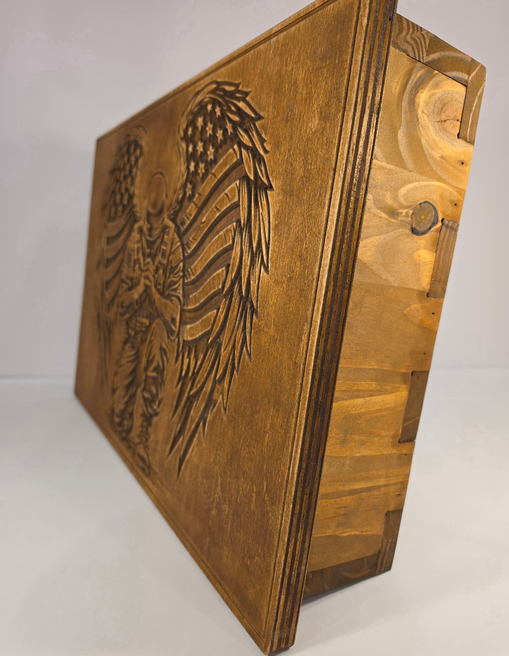 Praying Soldier Shown in Light Walnut