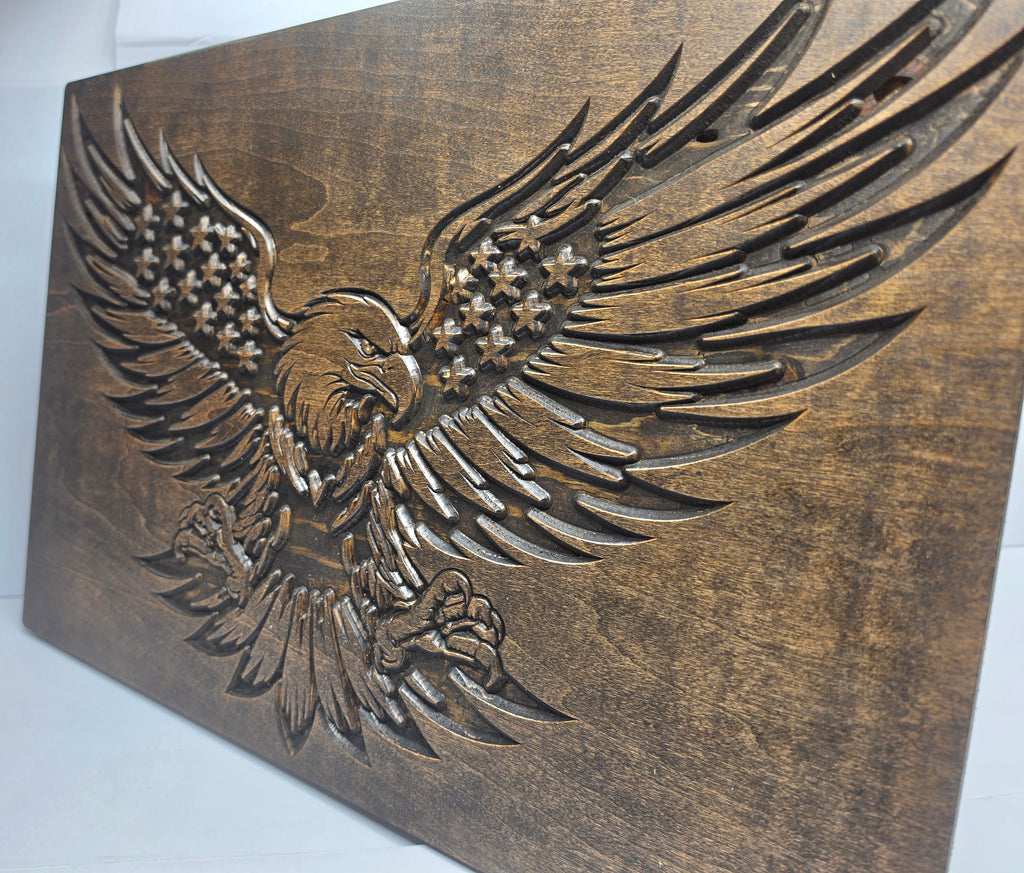 American Eagle Patriotic Gun Box in Espresso