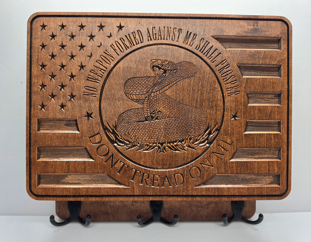 Don't Tread on Me with rack in Red Mahogany