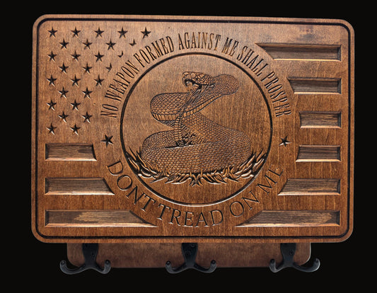 Don't Tread on Me with rack in Red Mahogany