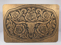 Skull Floral Outlined Shown in Jacobean