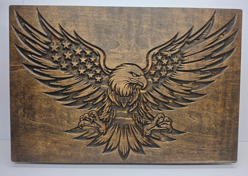 American Eagle Patriotic Gun Box in Espresso