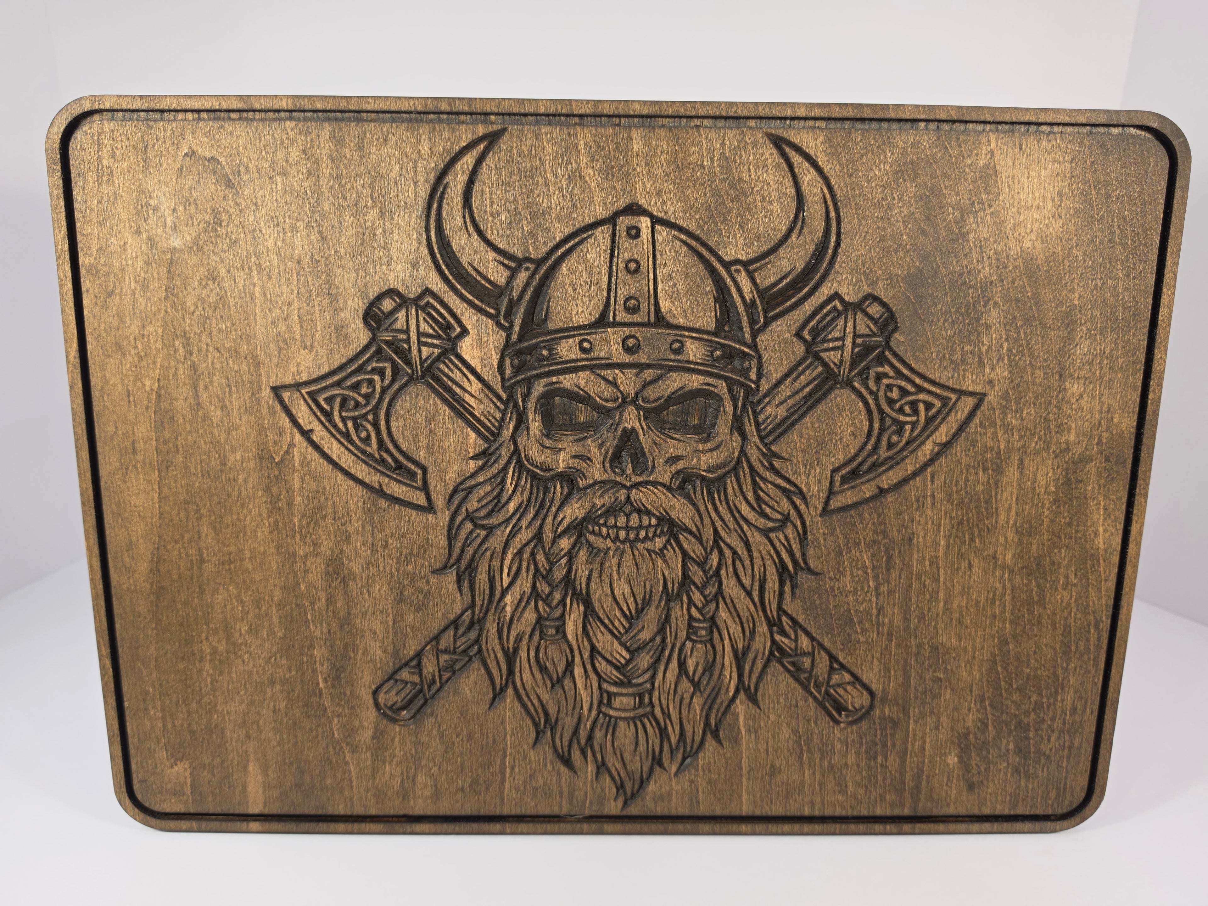 Viking Head shown in Jacobean