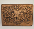 Skull Floral shown in Red Mahogany