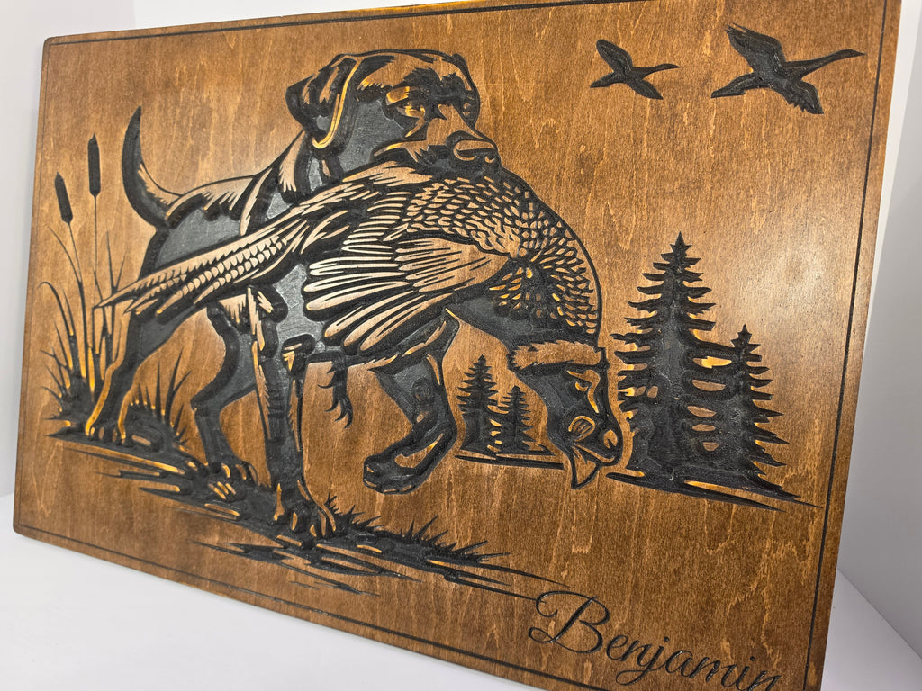 Man's Best Friend Shown in Dark Walnut