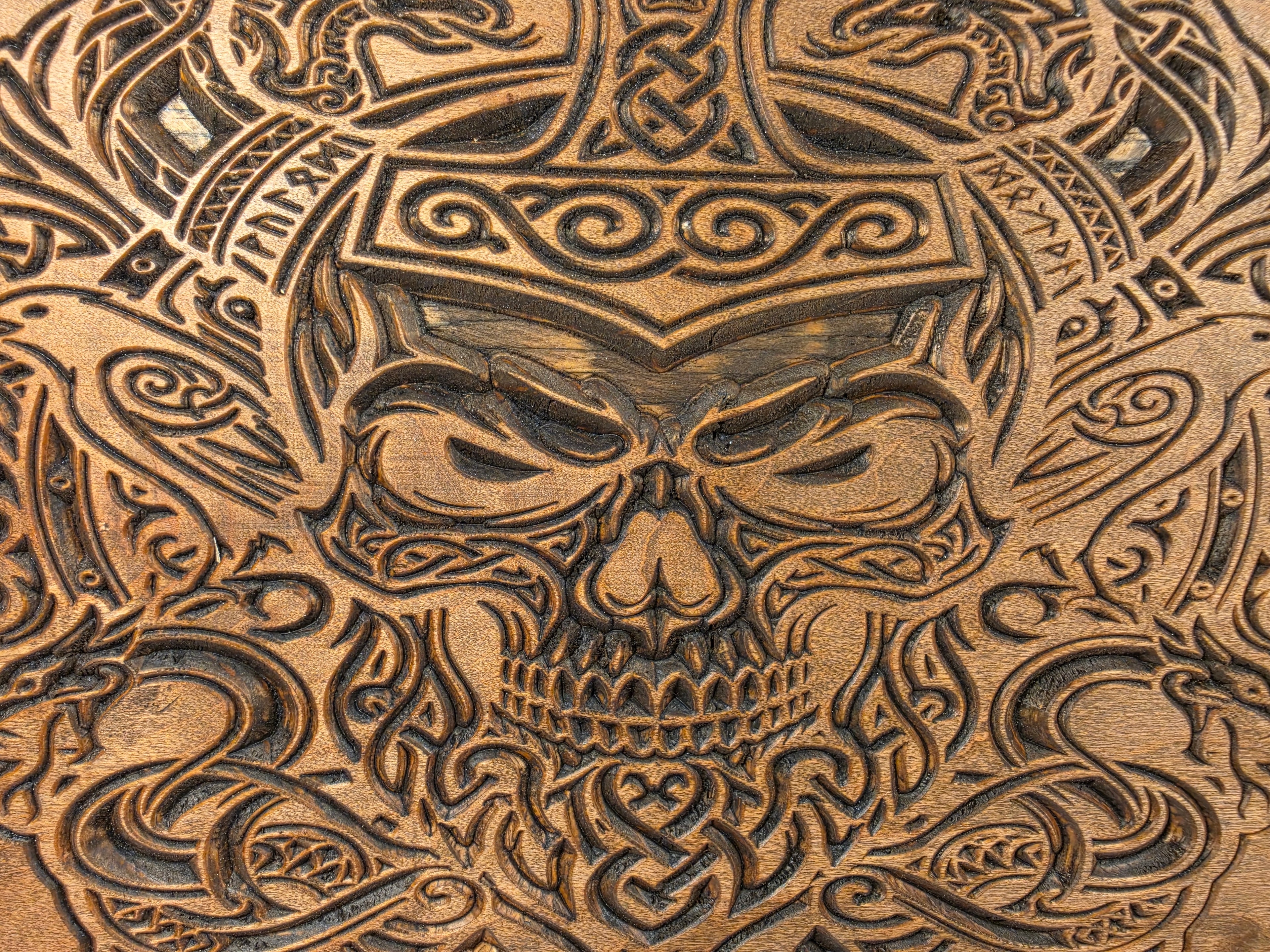 Nordic Skull Shown in Espresso