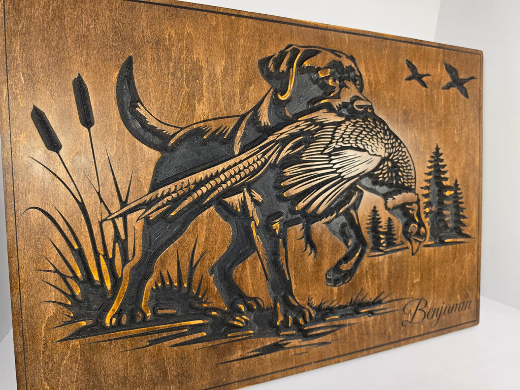 Man's Best Friend Shown in Dark Walnut