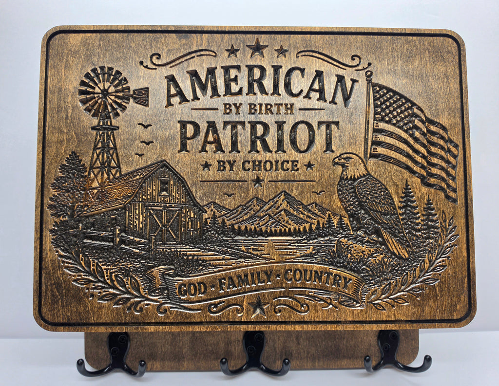 American by Birth with Rack Rustic Americana in Espresso
