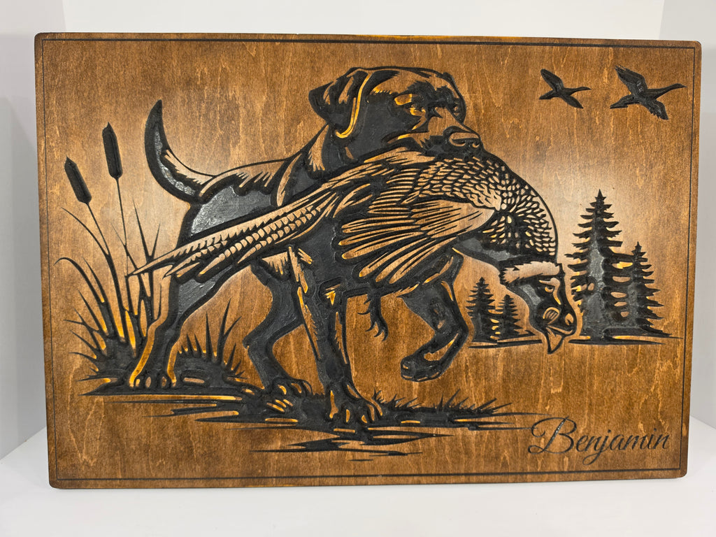 Man's Best Friend Shown in Dark Walnut