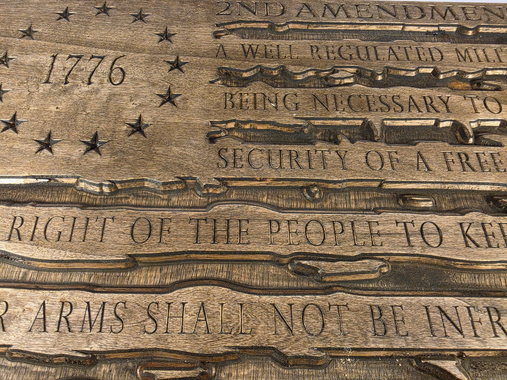 1776 Second Amendment Box Shown with Rack