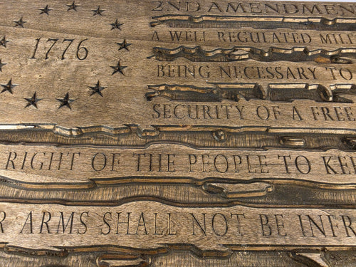 1776 Second Amendment Box Shown with Rack