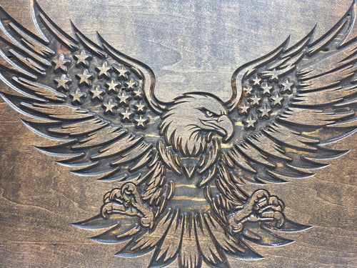 American Eagle Patriotic Gun Box in Espresso